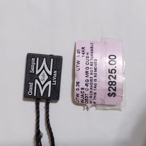 Le Vian ring with center cushion cut peach morganite gemstone 14krg. - Picture 10 of 10